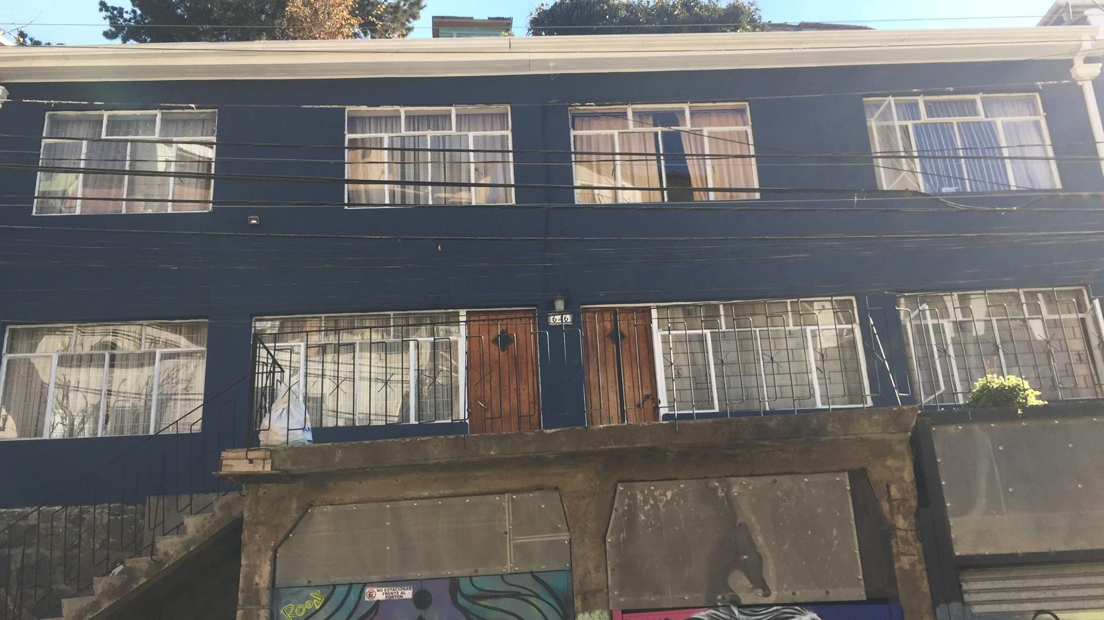 Fachada de la casa en Carlos Newman, Valparaíso